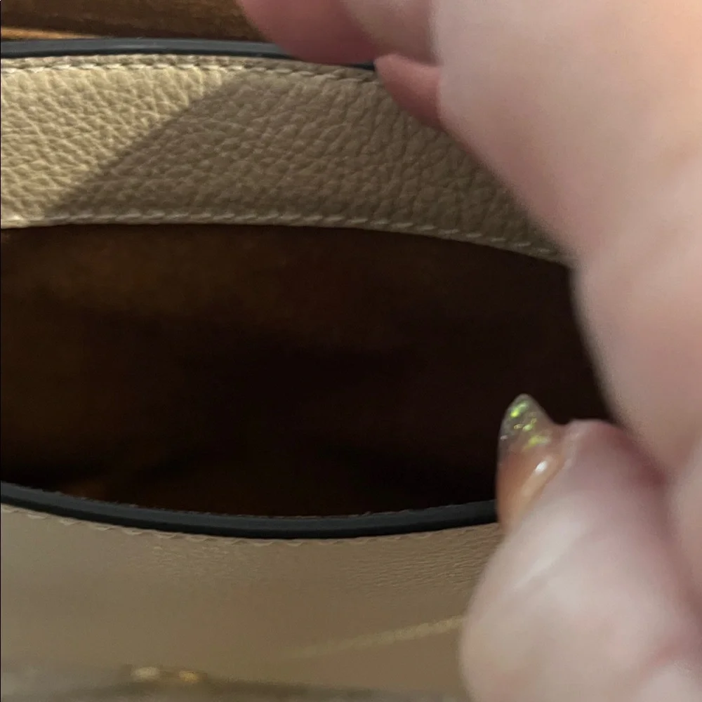 Coach Burgundy and Beige Leather Crossbody Bag - Picture 8 of 8